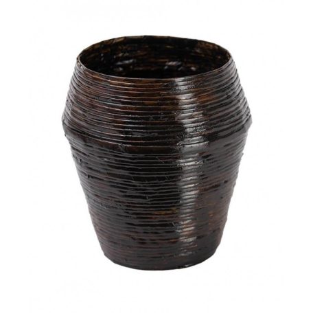 Tall brown decor vase, small things container