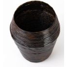 Magas barna váza dekoráció, apróság tároló