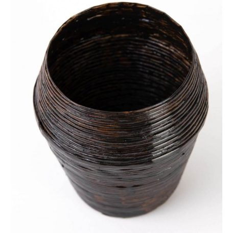 Magas barna váza dekoráció, apróság tároló