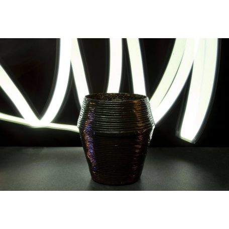 Magas barna váza dekoráció, apróság tároló