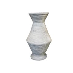 Elegant, slim white decor vase