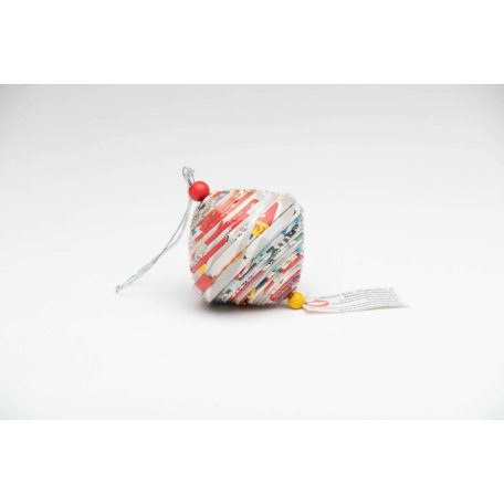 Snail ornament, red and colorful