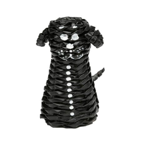 Animal figurines with black and white patterns, several versions