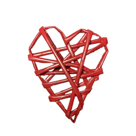 Piros  szívecske, közepes méretű