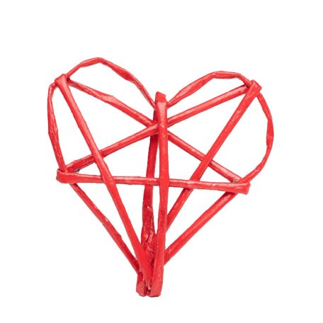 Piros  szívecske, közepes méretű