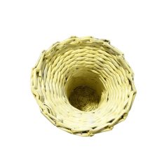 Dizájn váza dekoráció, sárga színű