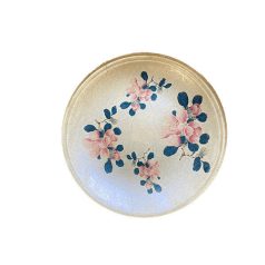 Large plate with four flowers