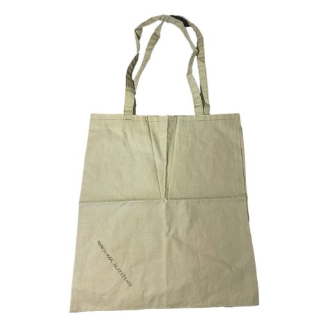 Textile bag in white and green