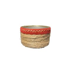 Thin red textile small box