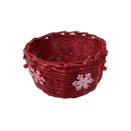 Red flower pattern container