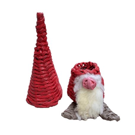 Hosszúkás télapó levehető kalappal