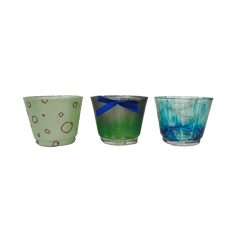 Glass-shaped candle cups
