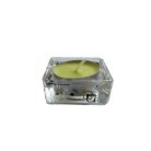 Négyzetes formájú, mintás mécsestartó