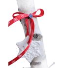 Kis fehér csillag kerámia karácsonyfa dísz